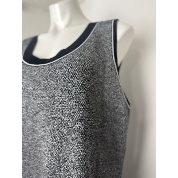Jones New York Gray and Black Knitted Sleeveless Top 3X NWT - Picture 1 of 11